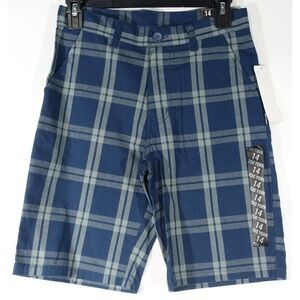 Zoo York Casual Shorts Boys 14 Flat Front Cotton 27" Waist Blue